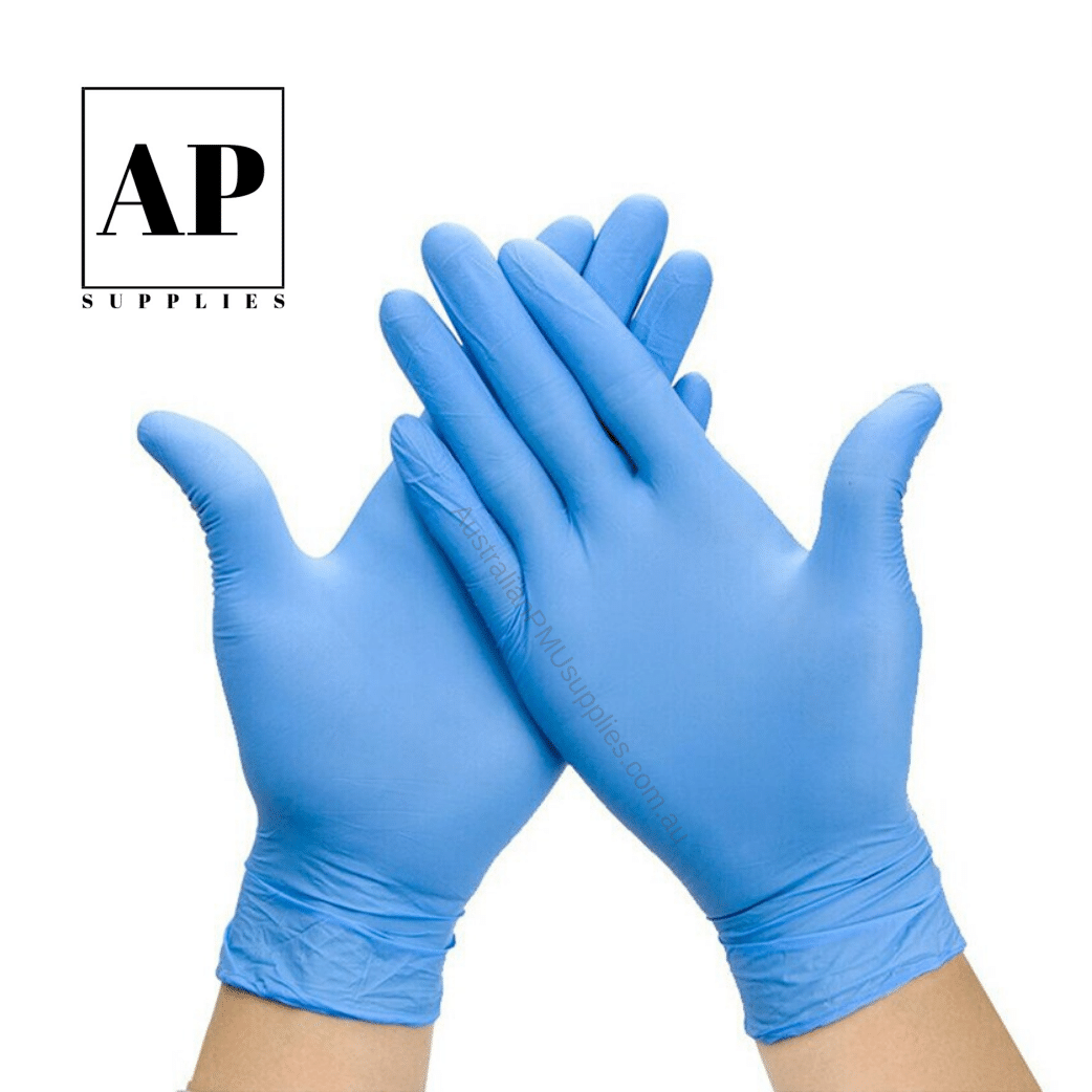 Cestus Blue Nitrile Disposable Gloves Powder Free Textured Fingertips Latex Free Medical Examination Glove Medium 